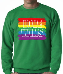 Rainbow Love Wins Gay Marriage Equality Adult Crewneck