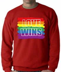 Rainbow Love Wins Gay Marriage Equality Adult Crewneck