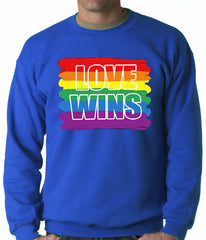 Rainbow Love Wins Gay Marriage Equality Adult Crewneck