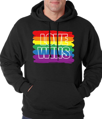 Rainbow Love Wins Gay Marriage Equality Adult Hoodie