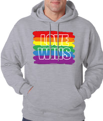 Rainbow Love Wins Gay Marriage Equality Adult Hoodie
