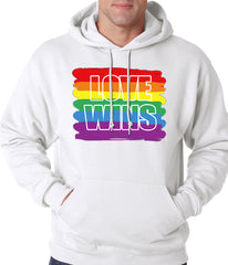 Rainbow Love Wins Gay Marriage Equality Adult Hoodie