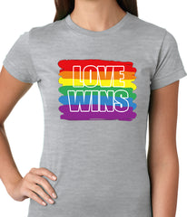 Rainbow Love Wins Gay Marriage Equality Ladies T-shirt