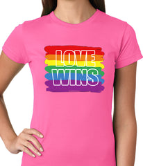 Rainbow Love Wins Gay Marriage Equality Ladies T-shirt