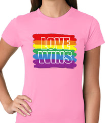 Rainbow Love Wins Gay Marriage Equality Ladies T-shirt