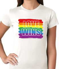 Rainbow Love Wins Gay Marriage Equality Ladies T-shirt