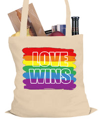 Rainbow Love Wins Gay Marriage Equality Tote Bag