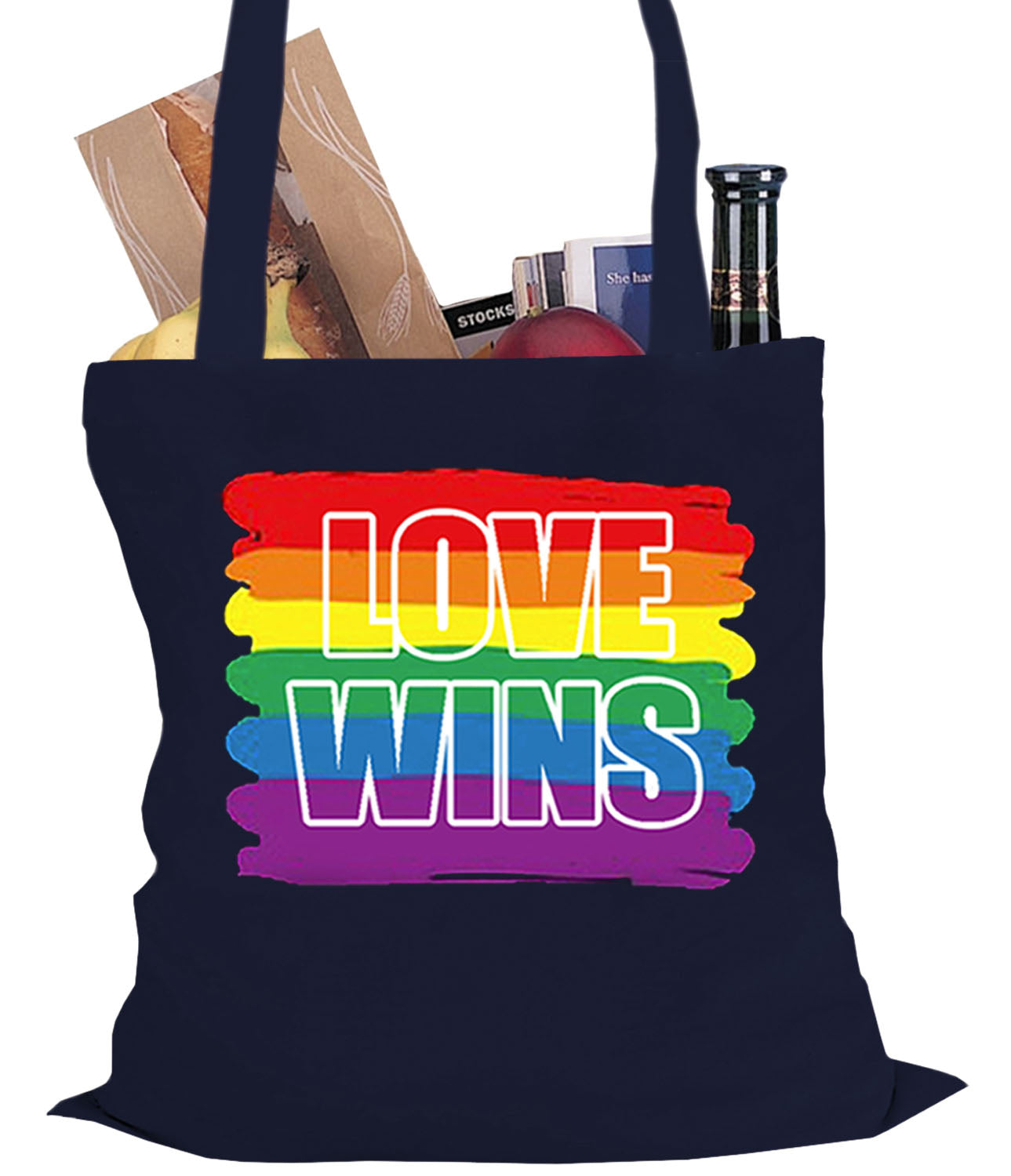 Rainbow Love Wins Gay Marriage Equality Tote Bag