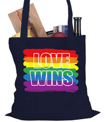 Rainbow Love Wins Gay Marriage Equality Tote Bag