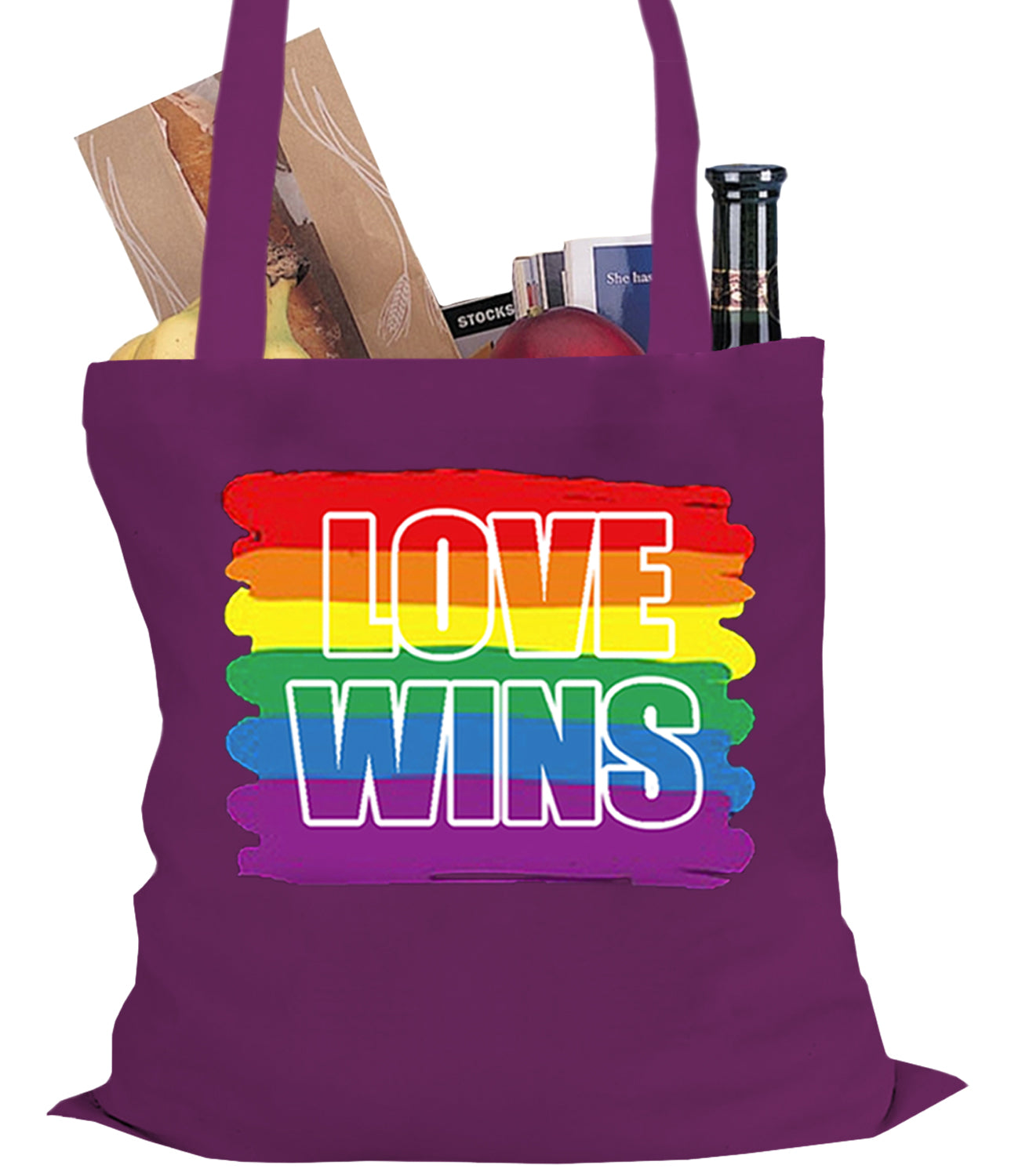 Rainbow Love Wins Gay Marriage Equality Tote Bag