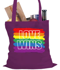 Rainbow Love Wins Gay Marriage Equality Tote Bag