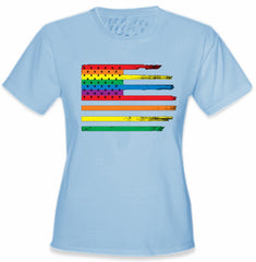 Rainbow Pride American Vintage Flag Girl's T-Shirt