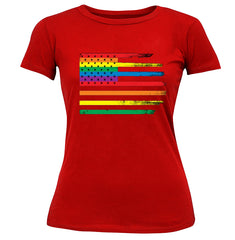 Rainbow Pride American Vintage Flag Girl's T-Shirt