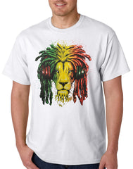Rasta Colored Lion Mens T-shirt