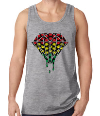 Rasta Pot Leaf Diamond Tank Top