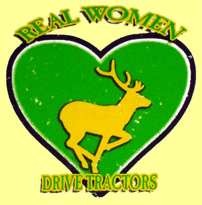 Real Women Drive Tractors Girls T-Shirt