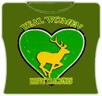 Real Women Drive Tractors T-shirts