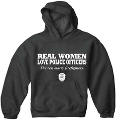 Real Women Love Police Officers Adult Hoodie