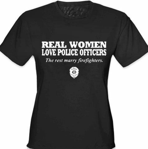 Real Women Love Police Officers Girl's T- Shirt