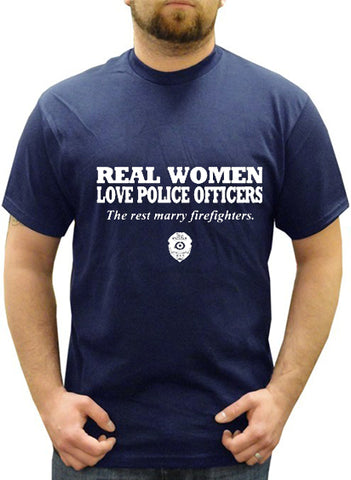 Real Women Love Police Officers Men's T- Shirt 