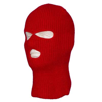 Red Warm Winter Ski and Face Mask