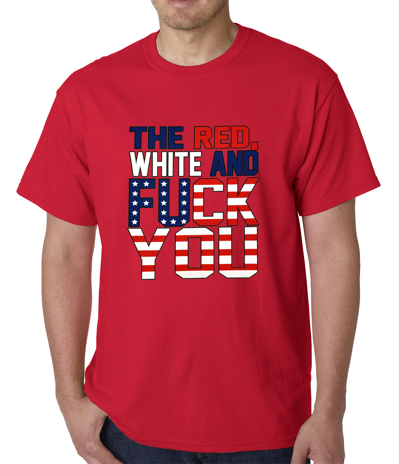 Red, White & F*ck You Mens T-shirt