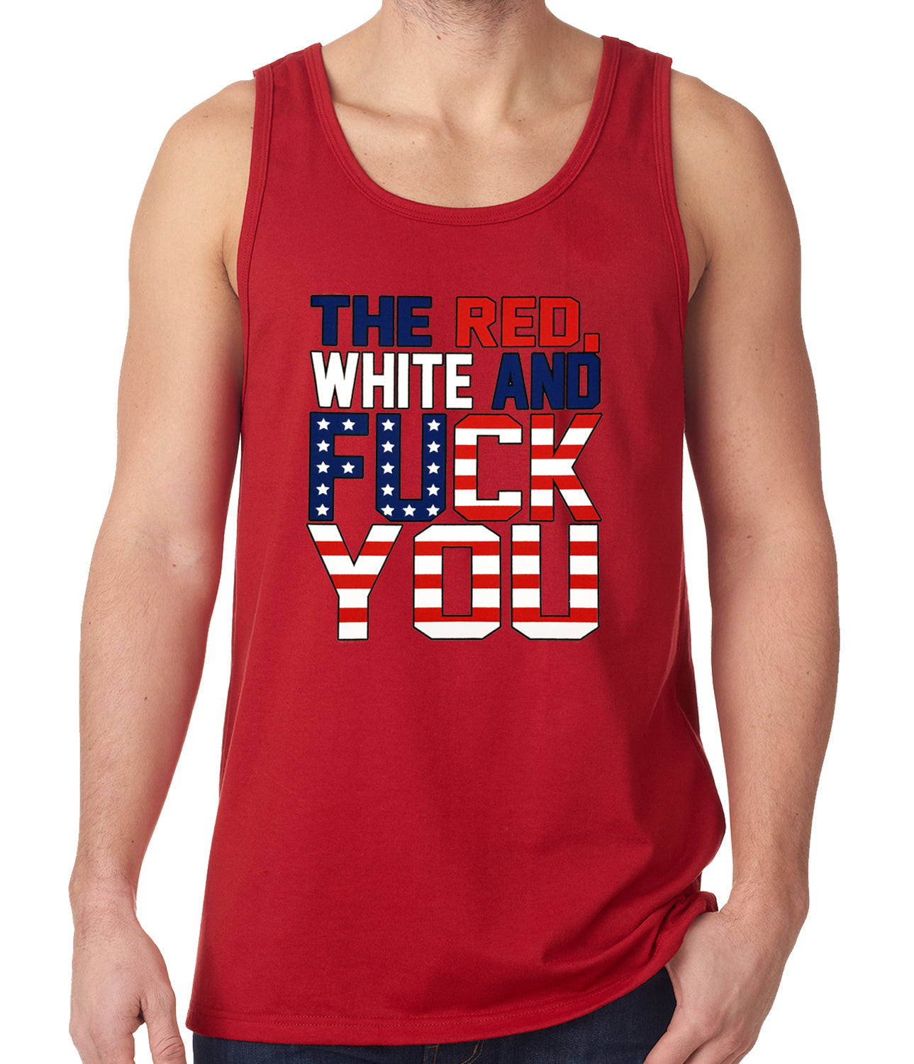 Red, White & F*ck You Tank Top