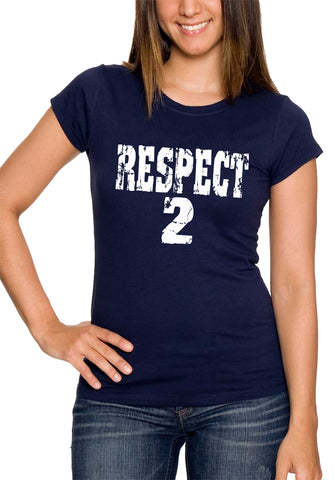 RESPECT 2 Jeter Baseball Girls T-shirt (Navy Blue)