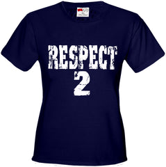 RESPECT 2 Jeter Baseball Girls T-shirt (Navy Blue)