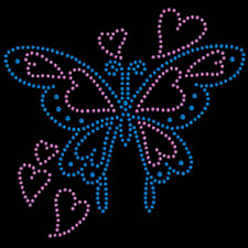 Rhinestone Butterfly Girls T-Shirt