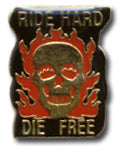 Ride Hard Die Free Lapel Pin