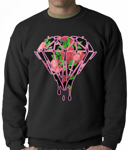 Roses Dripping Diamond Adult Crewneck