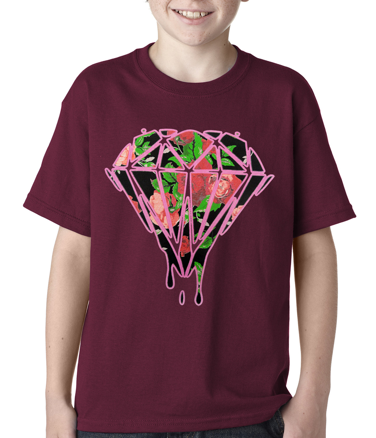 Kids – Diamond Bewild Roses Dripping T-shirt