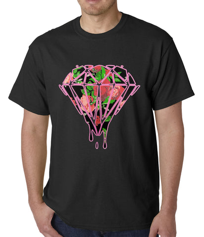 Roses Dripping Diamond Mens T-shirt