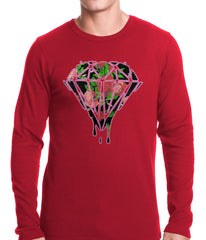 Roses Dripping Diamond Thermal Shirt