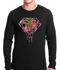 Roses Dripping Diamond Thermal Shirt