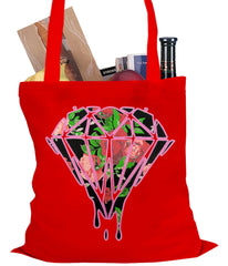 Roses Dripping Diamond Tote Bag