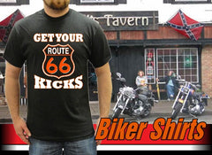 Biker Shirts - "Get Your Kicks Route 66" Biker Shirt