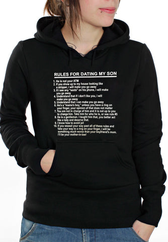 Rules For Dating My Son Adult Hoodie