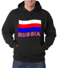 Russia Vintage Flag Adult Hoodie