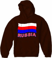 Russia Vintage Flag Adult Hoodie