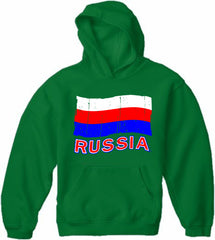 Russia Vintage Flag Adult Hoodie