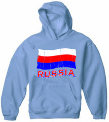 Russia Vintage Flag Adult Hoodie