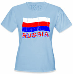 Russia Vintage Flag Girl's T-Shirt