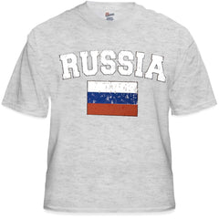 Russia Vintage Flag International Mens T-Shirt