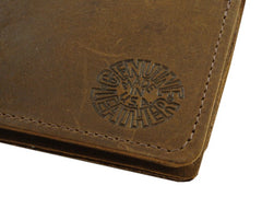 Rustic Brown Leather 6" Biker Chain Wallet