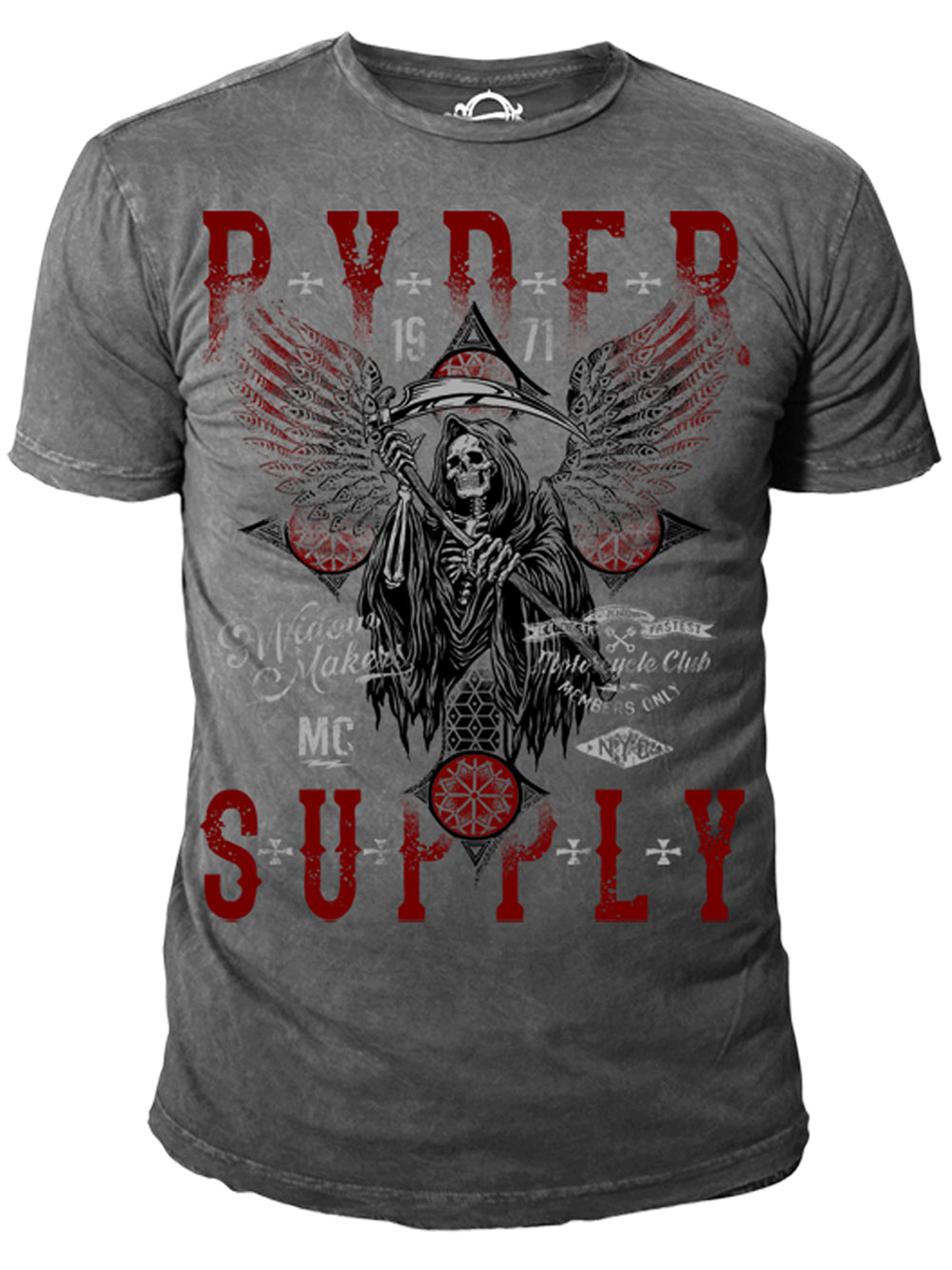 Ryder Supply Clothing - Cross Mens T-shirt (Charcoal Grey)