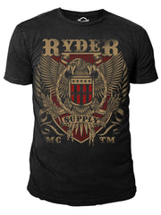 Ryder Supply Clothing - Eagle Mens T-shirt (Black)