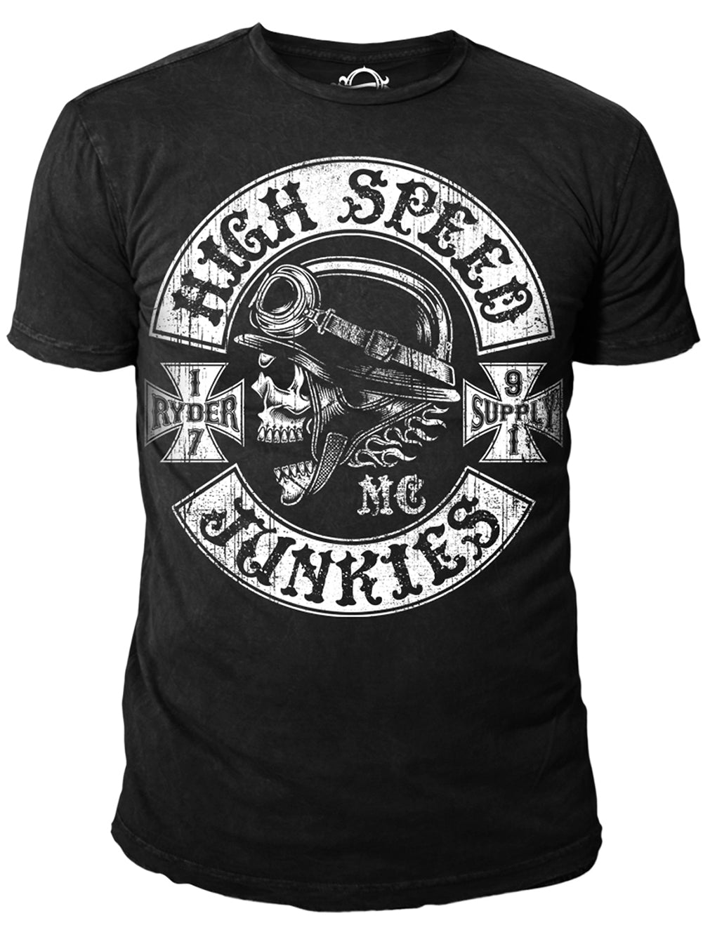 Ryder Supply Clothing - Junkies Mens T-shirt (Black)
