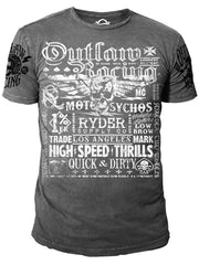 Ryder Supply Clothing - Outlaw Mens T-shirt (Charcoal Grey)